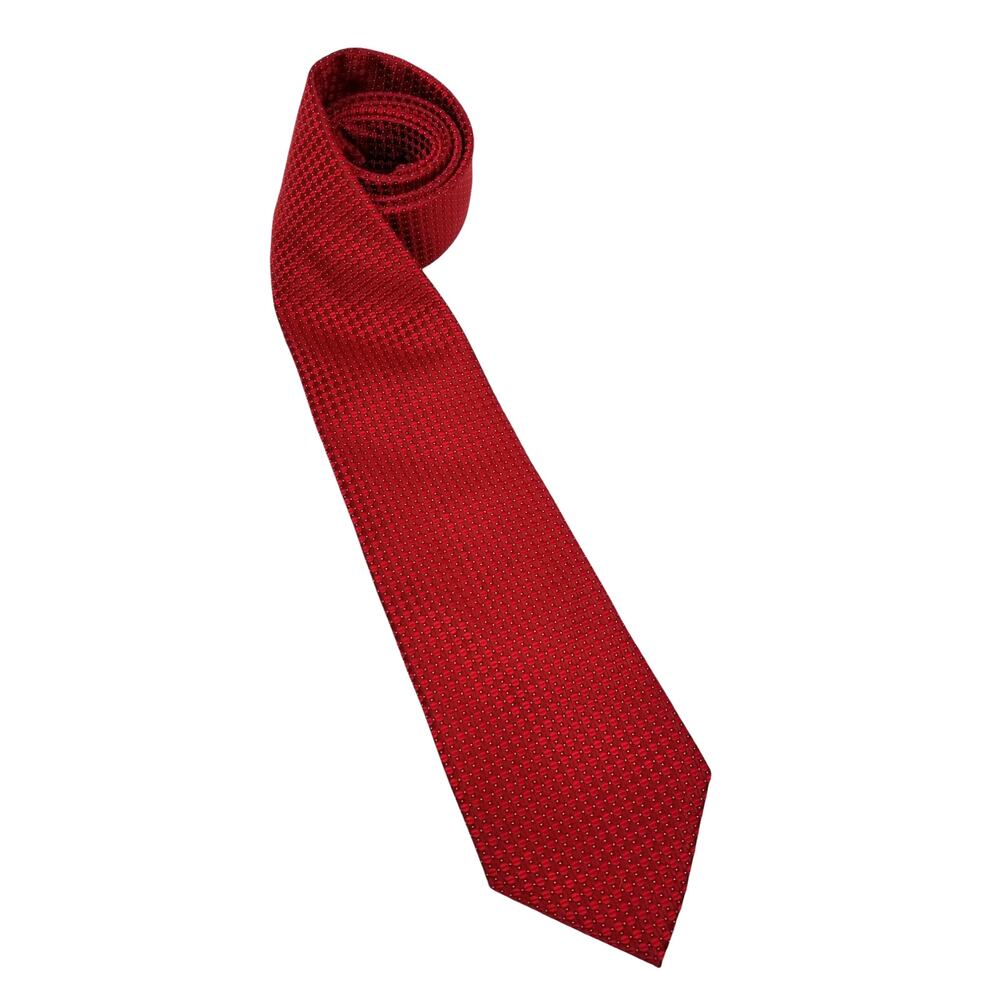 Ermenegildo Zegna Men's Red Silk Neck Tie